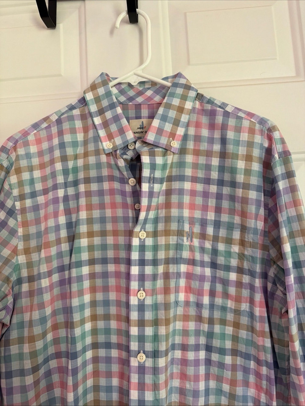 Men's Pastel Plaid Button-Down Shirt - Multi-Color